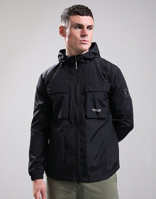 Marshall artist CRUX HOODED OVERSHIRT // BLACK