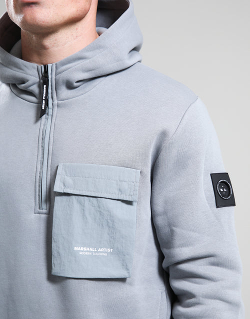 Marshall artist CRUX 1/4 ZIP HOODIE // MONUMENT GREY