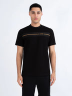 Luke 1977 HOPKINS CHEST TAPE PIQUE T-SHIRT - Black