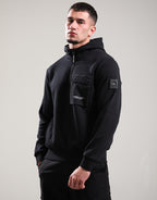 Marshall artist CRUX 1/4 ZIP HOODIE // BLACK