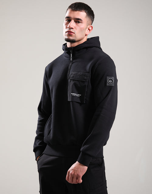 Marshall artist CRUX 1/4 ZIP HOODIE // BLACK