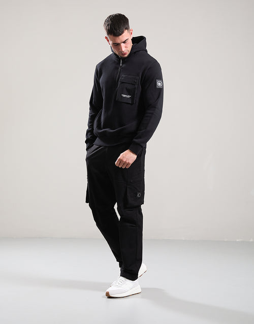 Marshall artist CRUX 1/4 ZIP HOODIE // BLACK