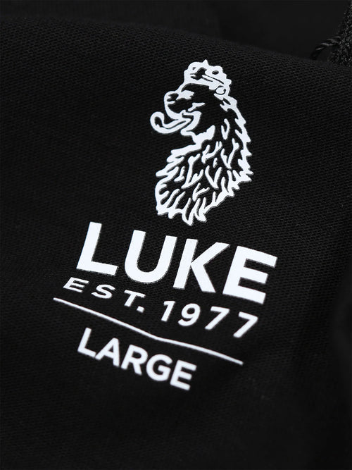 Luke 1977 HOPKINS CHEST TAPE PIQUE T-SHIRT - Black