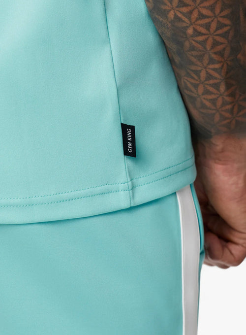 GK core plus poly tee - Aqua blue