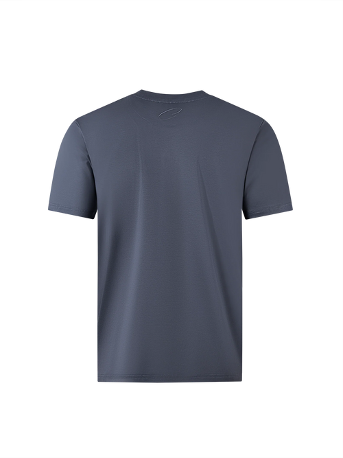 Catini Firenze Nylon Shoulder Panel T-Shirt Steel Blue