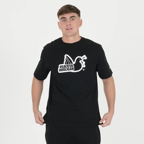 Peaceful hooligan OUTLINE T-SHIRT BLACK