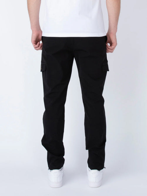 Luke 1977 SEMANTIC POCKET DETAIL CARGO TROUSERS - Black