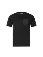 Catini Firenze Luxury Mercerised Cotton Pocket T-Shirt Nero Black