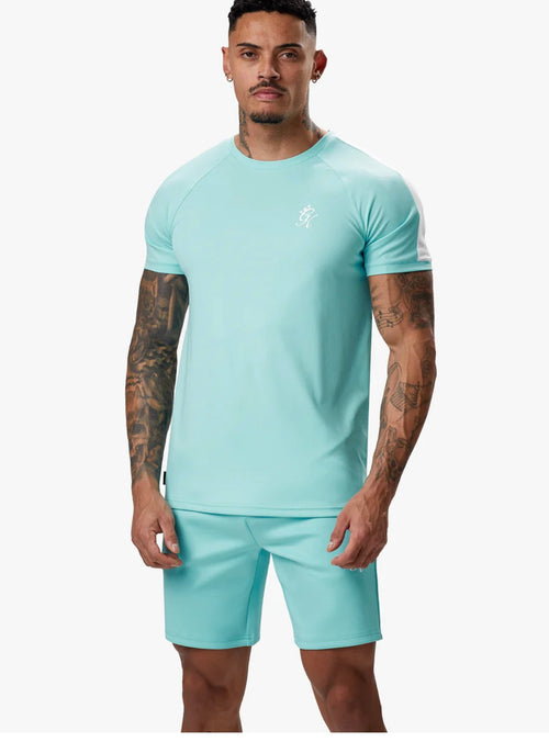 GK core plus poly tee - Aqua blue
