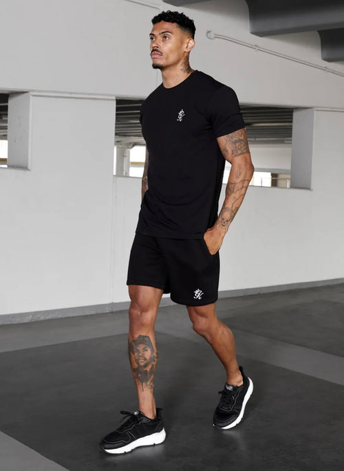 GK fundamental fleece shorts-Black