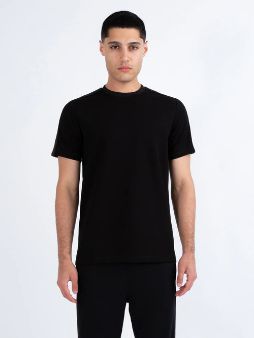 Luke 1977 IMPERIAL TAPE DETAIL PIQUE T-SHIRT - Black