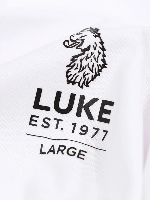 Luke 1977 HOPKINS CHEST TAPE PIQUE T-SHIRT - White