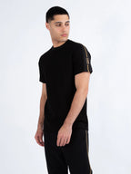 Luke 1977 IMPERIAL TAPE DETAIL PIQUE T-SHIRT - Black