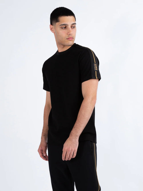 Luke 1977 IMPERIAL TAPE DETAIL PIQUE T-SHIRT - Black