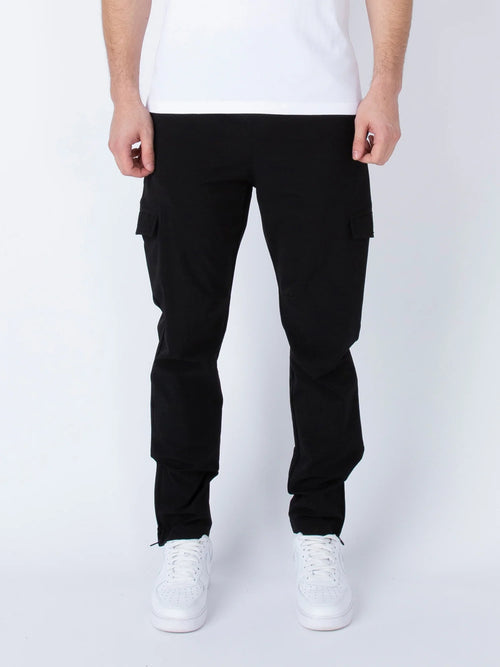 Luke 1977 SEMANTIC POCKET DETAIL CARGO TROUSERS - Black