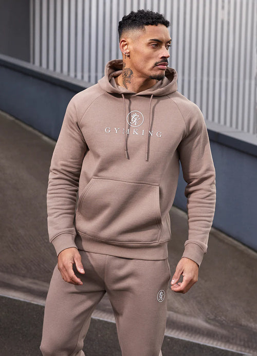 Pro Logo Fleece Hood - Dark Taupe