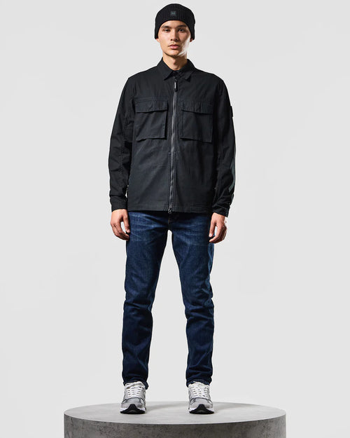 Weekend offender FORMELLA GARMENT DYE OVER-SHIRT BLACK