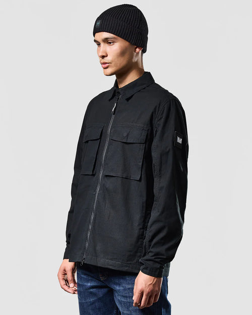 Weekend offender FORMELLA GARMENT DYE OVER-SHIRT BLACK