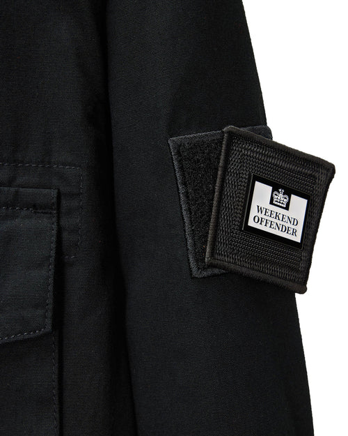 Weekend offender FORMELLA GARMENT DYE OVER-SHIRT BLACK
