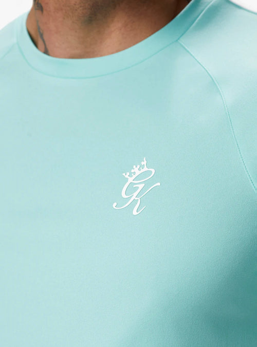 GK core plus poly tee - Aqua blue