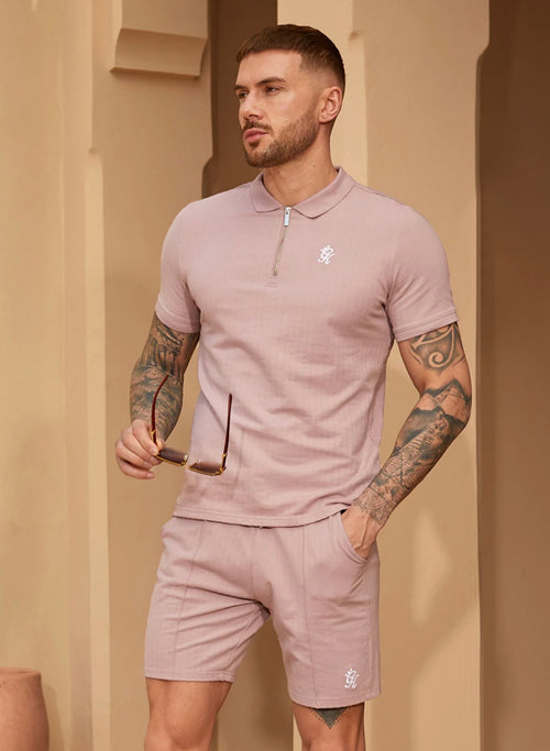 Riviera signature polo -Dusky pink