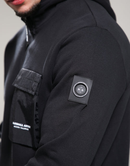 Marshall artist CRUX 1/4 ZIP HOODIE // BLACK