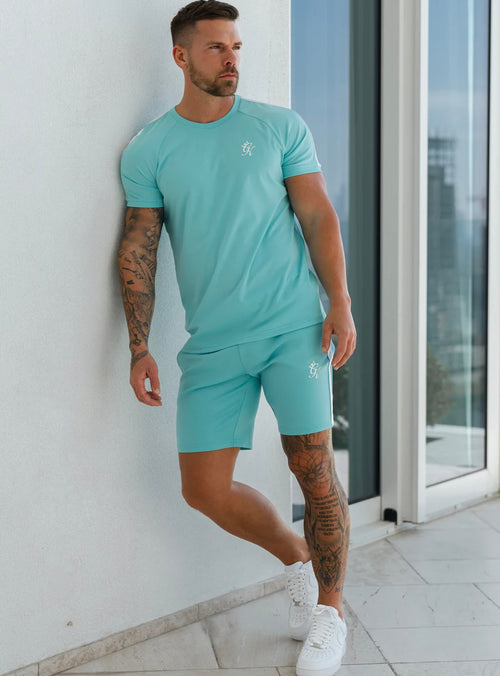 GK core plus poly tee - Aqua blue
