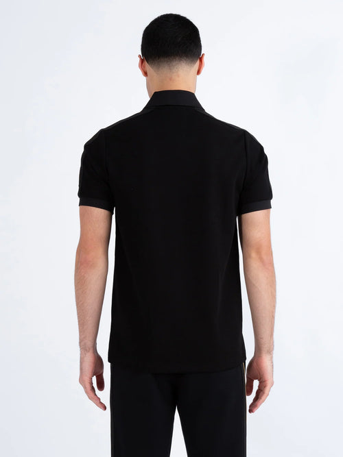Luke 1977 CALTECH TRIM TAPE ZIP POLO - Black