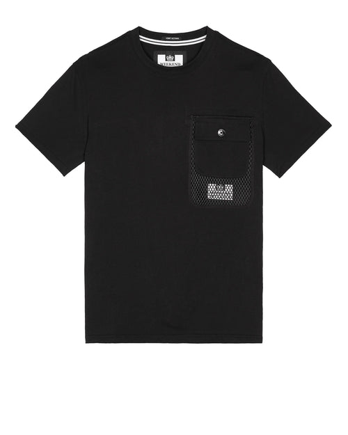 Weekend Offender LENS MESH POCKET T-SHIRT BLACK