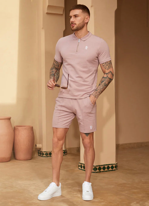 Riviera signature polo -Dusky pink