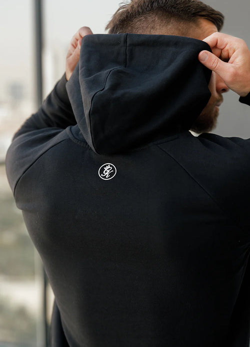 Pro Logo Fleece Hood - Black