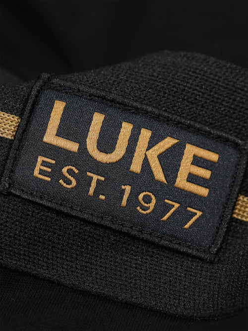Luke 1977 HOPKINS CHEST TAPE PIQUE T-SHIRT - Black
