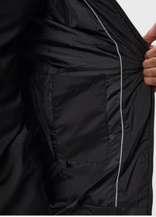 GK black puffer coat