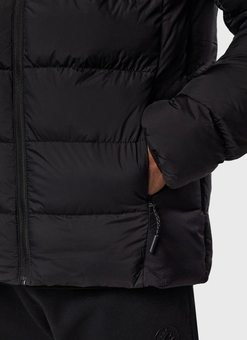 GK black puffer coat