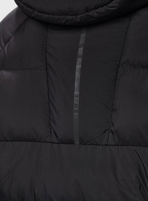 GK black puffer coat