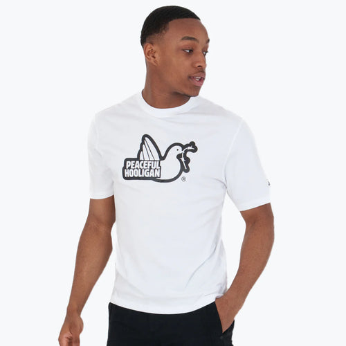 Peaceful hooligan OUTLINE T-SHIRT WHITE