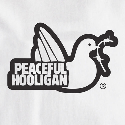 Peaceful hooligan OUTLINE T-SHIRT WHITE