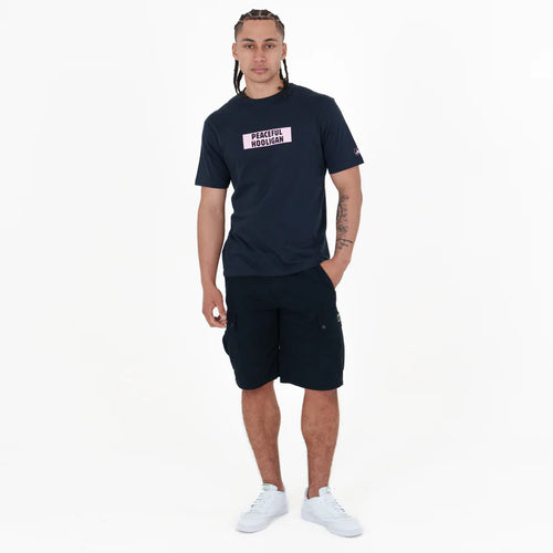 Peaceful Hooligan Box Logo T-Shirt Navy