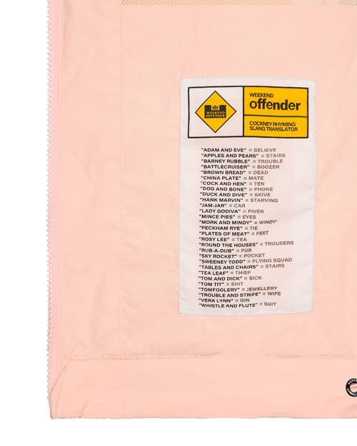 Weekend Offender PLEX WINDBREAKER JACKET PEACHY