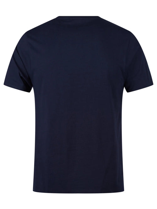 Luke 1977 BOSSA PRINTED PURE COTTON T-SHIRT DK NAVY