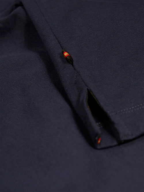 Luke 1977 BOSSA PRINTED PURE COTTON T-SHIRT DK NAVY