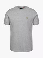 LUKE 1977 Traffs Crew Neck Tee, Mid Marl Grey