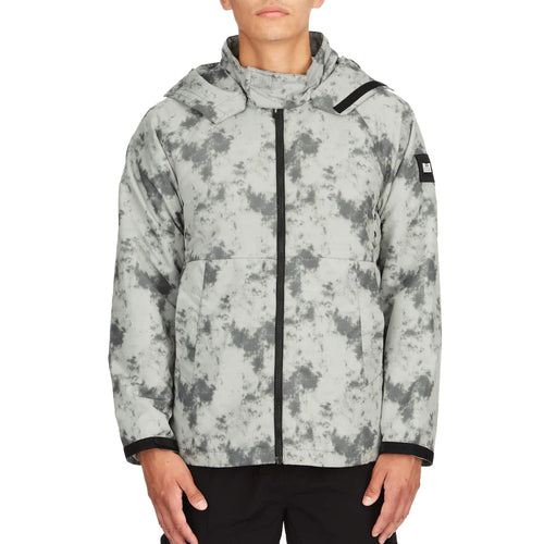 Weekend offender Long Sleeve Zip Up Grey Rusted Mens Hooded Jacket