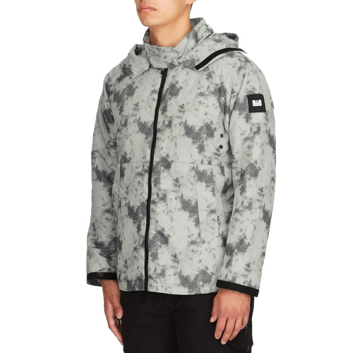 Weekend offender Long Sleeve Zip Up Grey Rusted Mens Hooded Jacket