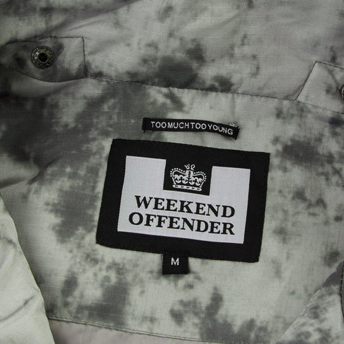 Weekend offender Long Sleeve Zip Up Grey Rusted Mens Hooded Jacket