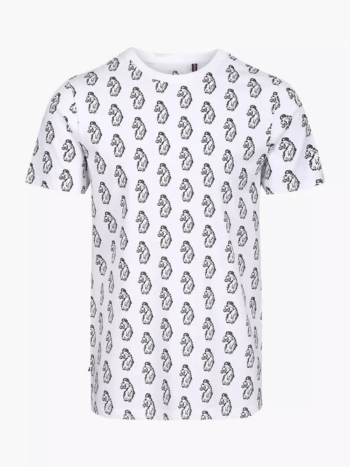 LUKE 1977 LION HEAD PRINT T-SHIRT WHITE