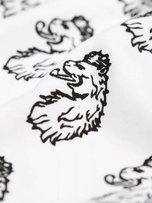 LUKE 1977 LION HEAD PRINT T-SHIRT WHITE