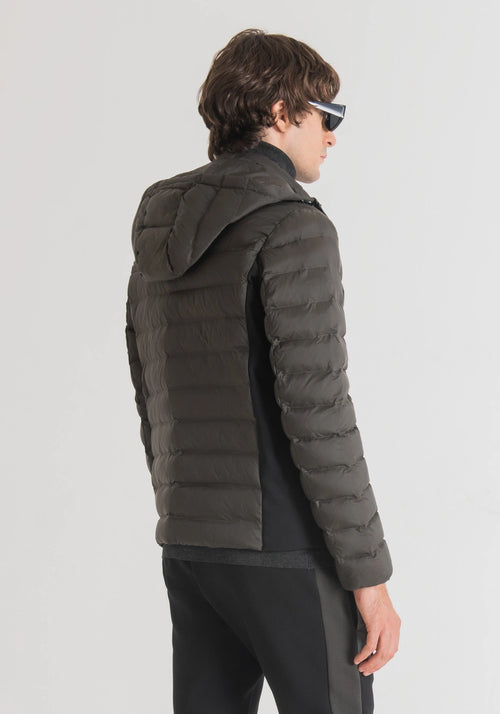Antony Morato SLIM FIT QUILTED JACKET IN TECHNICAL FABRIC WITH HOOD